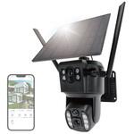 ソーラー充電AI人検知・追尾機能付き360万画素ワイヤレスドーム型PTZ防犯カメラ(約4Mピクセル) ブロードウォッチ