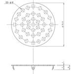 TO-124MZR ハンドルコックドレーンTO-124RS用目皿 SUGICO(スギコ)