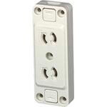 SL角形抜止ダブルコンセント 東芝ライテック