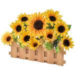 夏の装飾品 夏の花 ひまわり造花垣根アレンジ ストア・エキスプレス