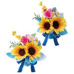 夏の装飾品 夏の花 ひまわり造花ボールラップ ストア・エキスプレス
