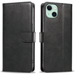 iPhone15対応 手帳型レザーケース ブラック エムディーエス