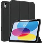 iPad A16・第10世代対応 耐衝撃フラップケース ブラック(シボ) エムディーエス