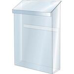 ELSKP-G-W115H-S イージーリンクスタンド看板用パンフレットケース単品(屋外用) 背面レール：シルバー 常磐精工