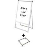 バリウススタンド看板 ホワイトボード A2片面 アームキャスターセット 常磐精工