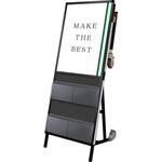 ブラックサポートサイン ニューストレッチャー アクリルカバー(下部カタログケース2段) 常磐精工