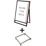 BVASKAC-A1LK-KSET ブラックバリウススタンド看板 A1ロウ片面 アームキャスターセット 常磐精工