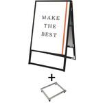 BVASKLED-A1R-KSET ブラックバリウススタンド看板LED A1両面 アームキャスターセット 常磐精工