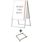 PGSK-B1RS-G-KSET ポスターグリップスタンド看板 屋外用 B1両面シルバー アームキャスターセット 常磐精工
