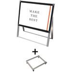 PSSK-A1YKB-KSET ポスター用スタンド看板 A1横片面ブラック アームキャスターセット 常磐精工