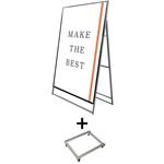 PSSK-B0KB-KSET ポスター用スタンド看板 B0片面ブラック アームキャスターセット 常磐精工