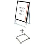 PSSK-B2KB-KSET ポスター用スタンド看板 B2片面ブラック アームキャスターセット 常磐精工