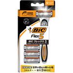 BIC可動式5枚刃FLEX5 本体+替刃3個付き BICジャパン