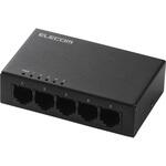 スイッチングハブ LAN ハブ 5ポート Giga対応 1000/100/10Mbps メタル筐体 AC電源 ファンレス 静音 エレコム