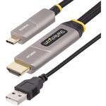 USB-C - HDMI 2.0変換ケーブル/アクティブ光ファイバー/4K60Hz/HDR10対応/DP Altモード/単方向仕様/Thunderbolt 3/4互換/ディスプレイアダプター StarTech.com