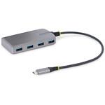 USB-Cハブ/4ポート USB-A/USB 3.2 Gen 1 5Gbps/バスパワー/1x Micro USB補助電源ポート/30cm長尺ケーブル/高速転送 軽量モデル StarTech.com