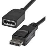 DisplayPort 1.2延長ケーブル/1.8m/4K60Hz/21.6Gbps HBR2/抜け防止機構付き/オス-メス/ブラック/延長 コード モニターケーブル StarTech.com