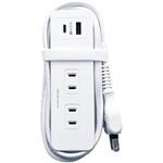 旅行用電源タップ AC4 USBA+C PD20W 1m 自動識別 リバーシブル カシムラ