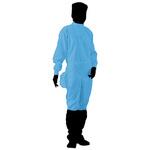 アズピュアクリーンスーツ フード別・サイドファスナー型 青 ポケット付き 21211シリーズ クリーン洗浄済 アズピュア(アズワン)