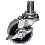 CSU-75x4 オプションキャスター ウレタン車ストッパー付 ステンレス金具 CSUシリーズ シンコー