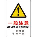802-916 4カ国語標識 平板タイプ一般注意 ユニット