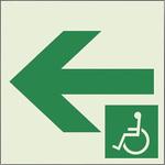 一時避難エリア通路標識 左矢 ユニット