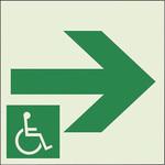 一時避難エリア通路標識 右矢 ユニット