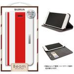 LP-IP64DLBMRD iPhone 6_6S [BEAM] デザインPUレザーカバー レッド スタンド機能 LEPLUS