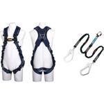 フルハーネス型墜落制止用器具 ZERO-Gハーネス(ZERO-G HARNESS)V型腿ベルト ツインランヤード・ツイン ノビロン付 ツヨロン(藤井電工)