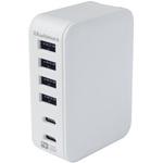 AC-038 USBポート付AC充電器 AC USBA4+C2 6A 自動識別 リバーシブル カシムラ