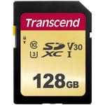 TS128GSDC500S SDXCカード UHS-I U3 (MLC) トランセンド