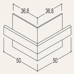 バスパネルカウンター見切用出隅 フクビ化学