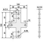 SFK-108 プレートブラケット L-+型 キット SUS(エスユーエス)