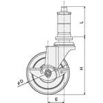 Φ75高荷重Nフレームキャスター SUS(エスユーエス)