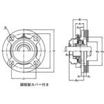 印ろう付き丸フランジ形ユニット テーパ穴形 鋼鈑製カバー付き 片側ゴムシール付き 旭精工