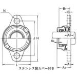 シルバーシリーズ ひしフランジ形ステンレス鋼鈑製カバー付きユニット 片側軸端カバー 旭精工