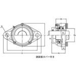 ひしフランジ形ユニット テーパ穴形 鋳鉄製カバー付き 片側軸端 旭精工