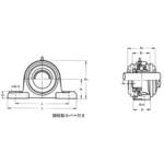 ピロー形ユニット テーパ穴形 鋼鈑製カバー付き 片側軸端 旭精工