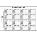 法定表示板 建設業の許可票一覧表 つくし工房