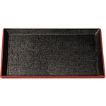 耐熱 羽反布目盆 黒天朱SL 福井クラフト