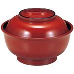 12025860 神楽無地丼 朱内黒 A 福井クラフト