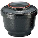 39860500 耐熱 富士型飯器 黒天朱(内朱) TA 福井クラフト