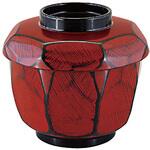 33102330 耐熱 ABS荒彫亀甲飯器 根来内黒 TA 福井クラフト