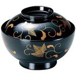 33604850 高雄煮物椀 黒松唐草 手塗漆、磨蒔絵 木質 福井クラフト