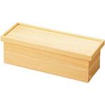 21032380 盆長手比叡山弁当 白木 (蓋) 木 福井クラフト