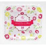 スクエアプレート フラワー ストリックスデザイン