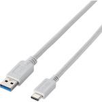 USBケーブル タイプCケーブル C-A 3.1 ホワイト エレコム