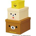 リラックマ フェイス 連結組み立て収納BOX 3種セット 癒し系キャラクター「リラックマ」が折りたためる便利な収納ボックスに