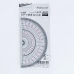 1-822-0101 半円分度器 12cm 内田洋行