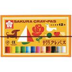 クレパス太巻12色(ゴム紐付) サクラクレパス